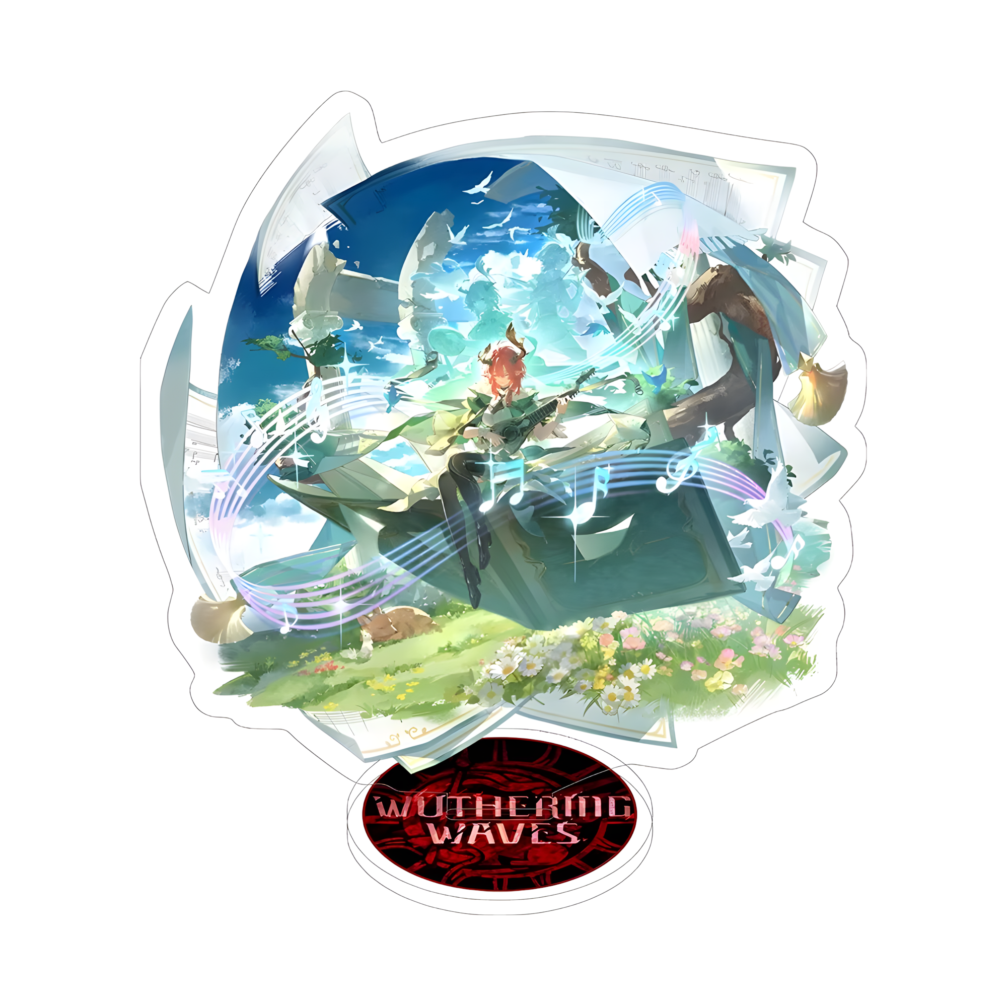 Wuthering Waves Acrylic Stand – Anime Character Display Figure (Augusta / Chisa / Carlotta & More)