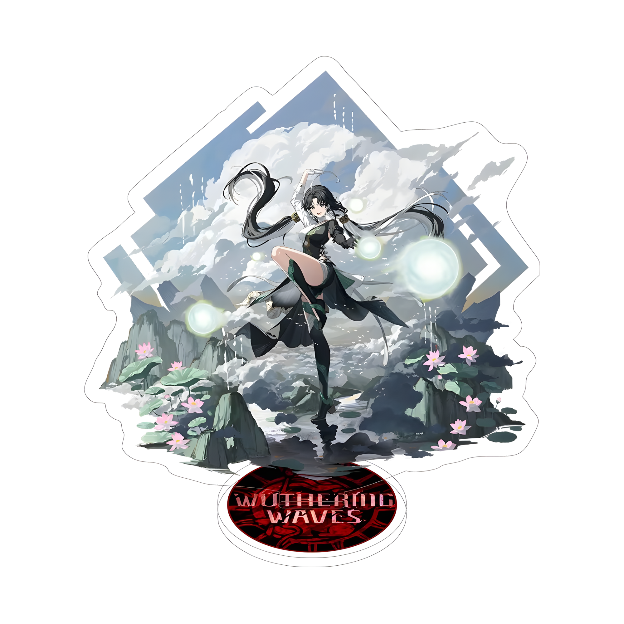 Wuthering Waves Acrylic Stand – Anime Character Display Figure (Augusta / Chisa / Carlotta & More)