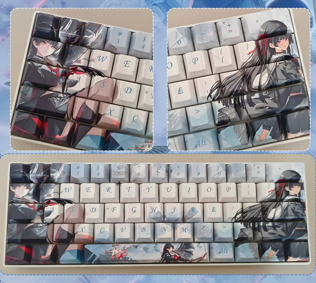 Lynae / Mornye / Chisa Wuthering Waves Keycaps Set – 122 Keys PBT Cherry Profile (Anime Keyboard Upgrade)