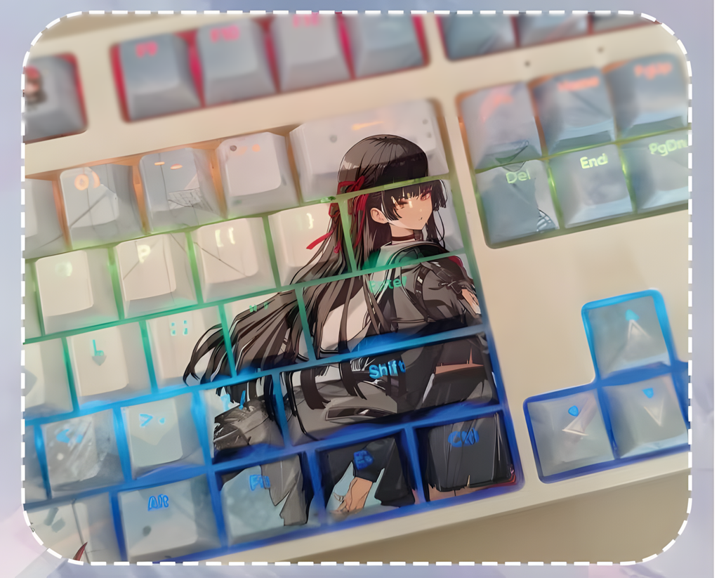 Lynae / Mornye / Chisa Wuthering Waves Keycaps Set – 122 Keys PBT Cherry Profile (Anime Keyboard Upgrade)