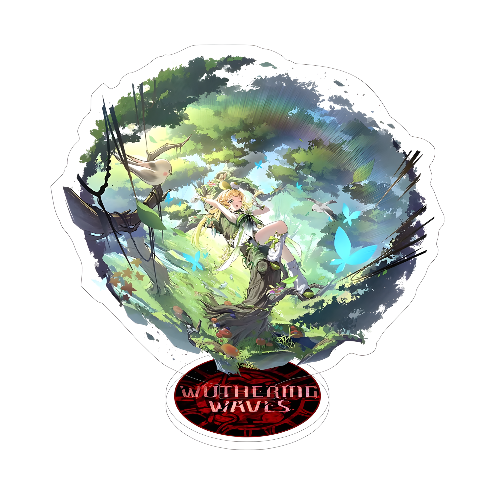 Wuthering Waves Acrylic Stand – Anime Character Display Figure (Augusta / Chisa / Carlotta & More)