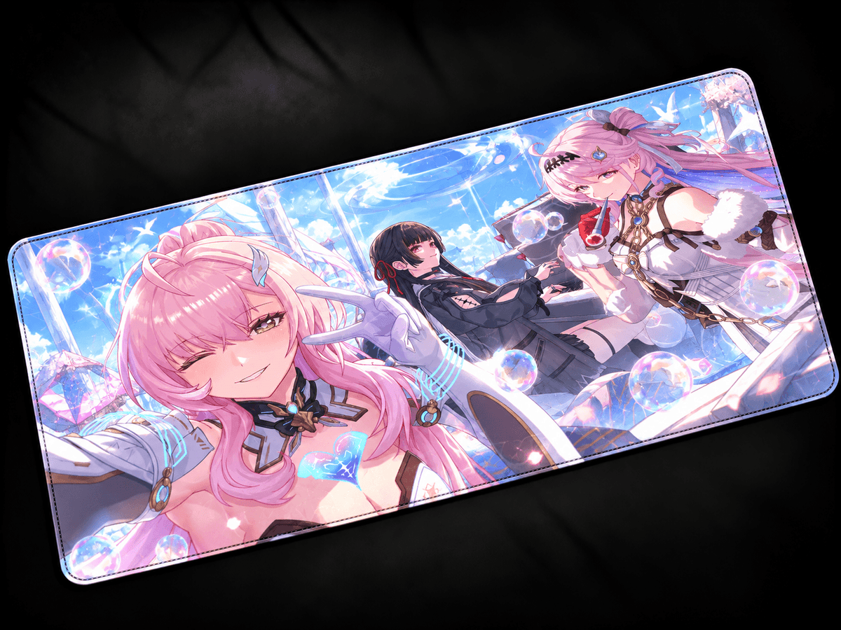 Denia Wuthering Waves anime desk mat colorful XXL gaming mousepad large keyboard pad aesthetic desk setup Aemeath Chisa
