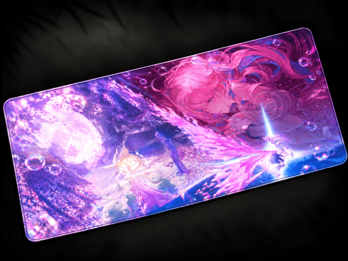 Denia Wuthering Waves anime desk mat colorful XXL gaming mousepad large keyboard pad aesthetic desk setup