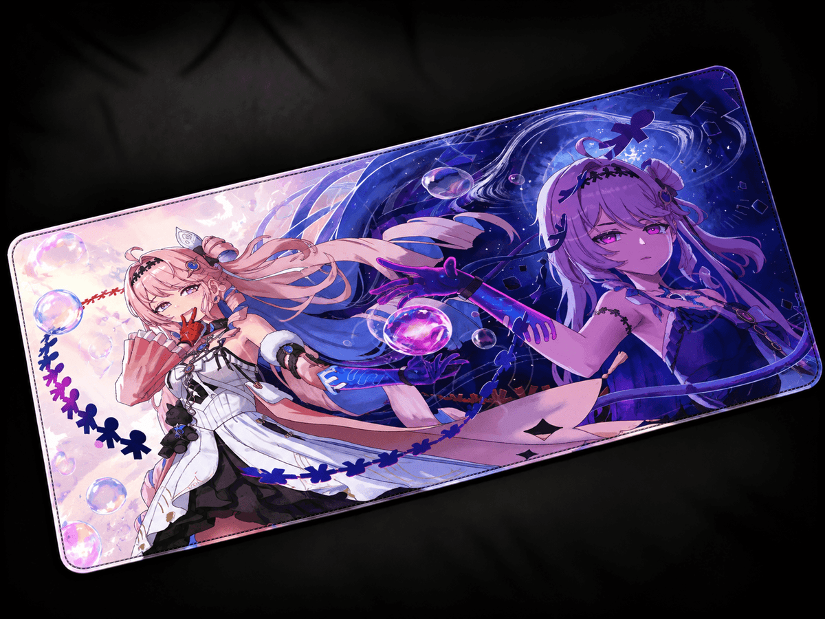Denia Wuthering Waves anime desk mat colorful XXL gaming mousepad large keyboard pad aesthetic desk setup