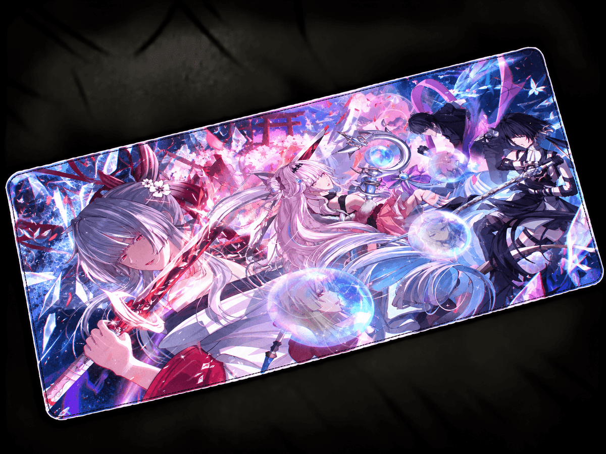 Denia Wuthering Waves anime desk mat colorful XXL gaming mousepad large keyboard pad aesthetic desk setup Hiyuki and Rover