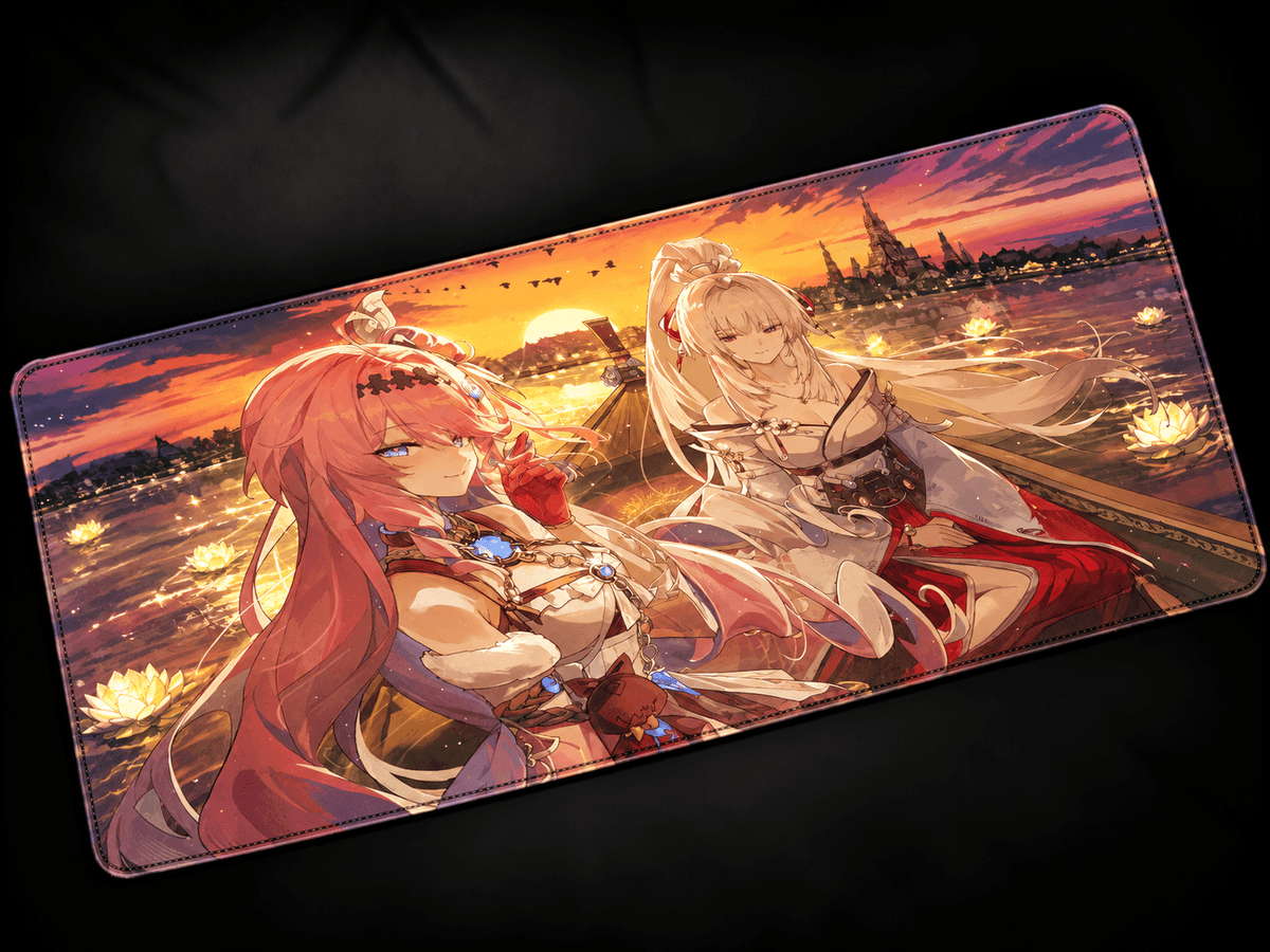 Denia Wuthering Waves anime desk mat colorful XXL gaming mousepad large keyboard pad aesthetic desk setup Hiyuki