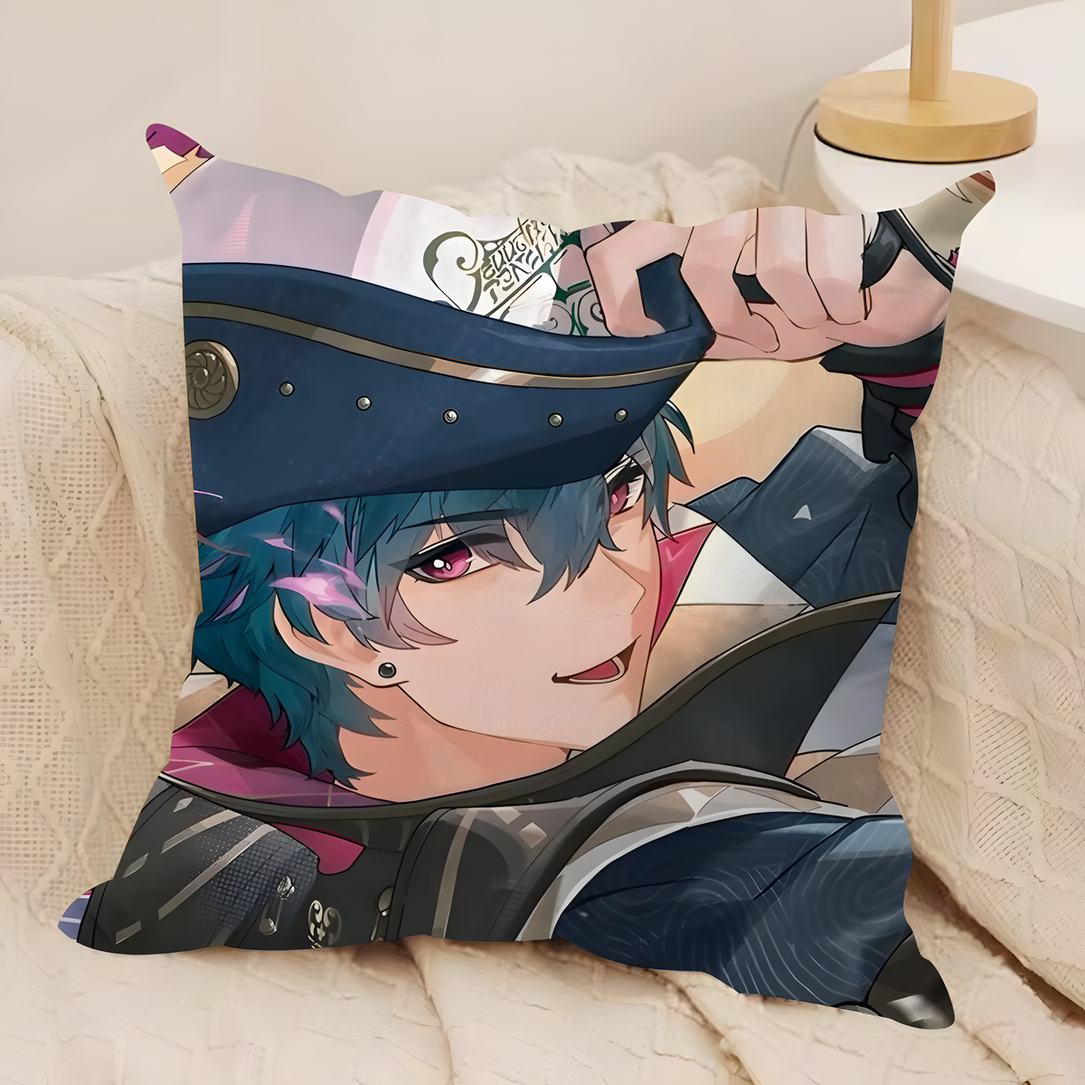 Brant Wuthering Waves Cushion Cover – Soft Plush Anime Pillow Case with Zipper