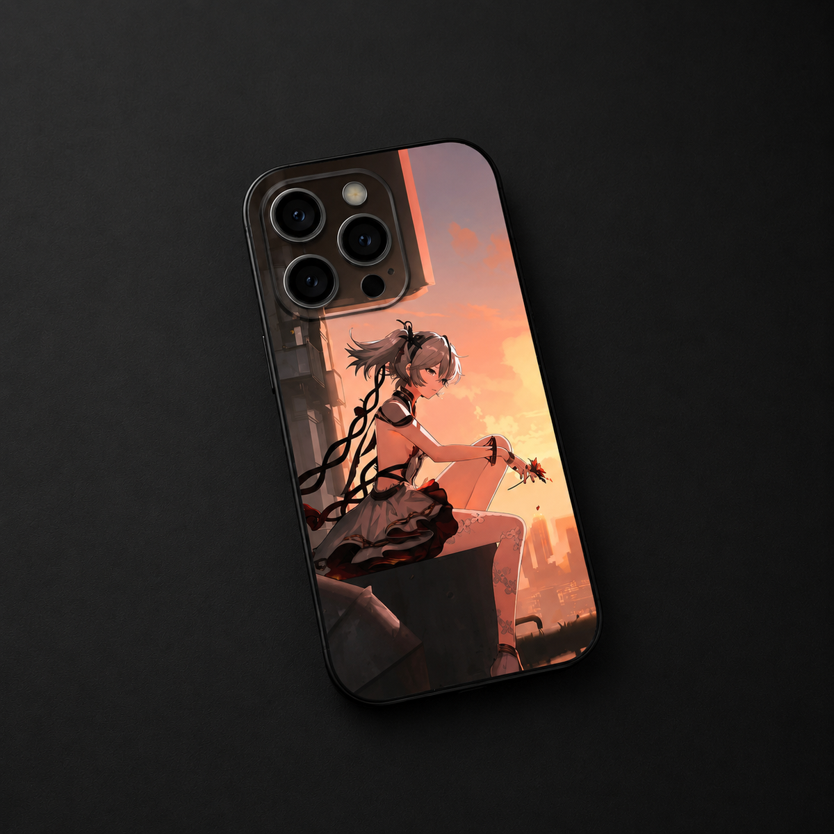 Camellya Wuthering Waves iPhone Case – Aesthetic Anime Glass Cover (Shockproof & Slim Fit)