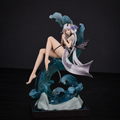 Jinhsi Wuthering Waves anime figure 33cm dragon wave base collectible statue on black desk