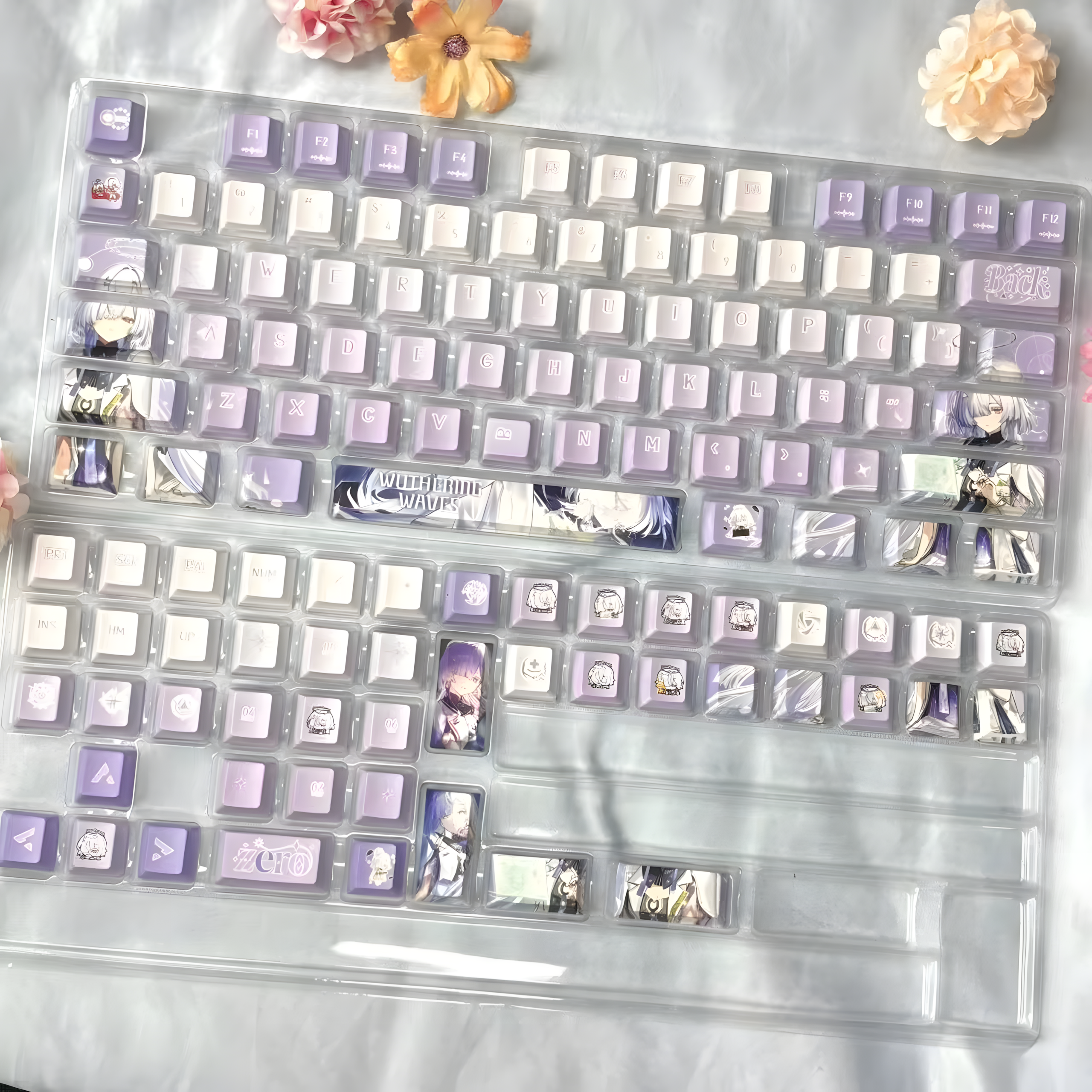 Lynae / Mornye / Chisa Wuthering Waves Keycaps Set – 122 Keys PBT Cherry Profile (Anime Keyboard Upgrade)