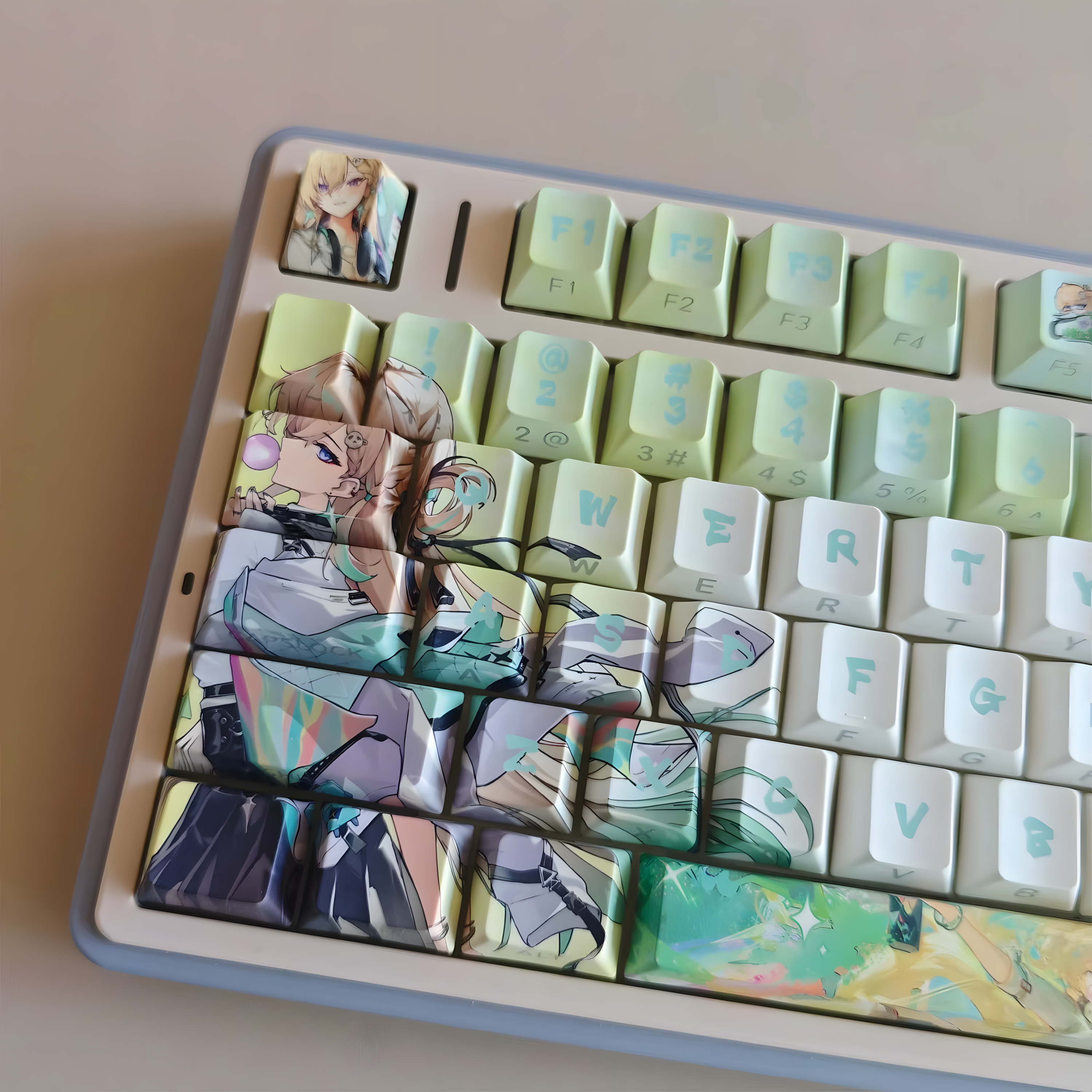 Lynae / Mornye / Chisa Wuthering Waves Keycaps Set – 122 Keys PBT Cherry Profile (Anime Keyboard Upgrade)
