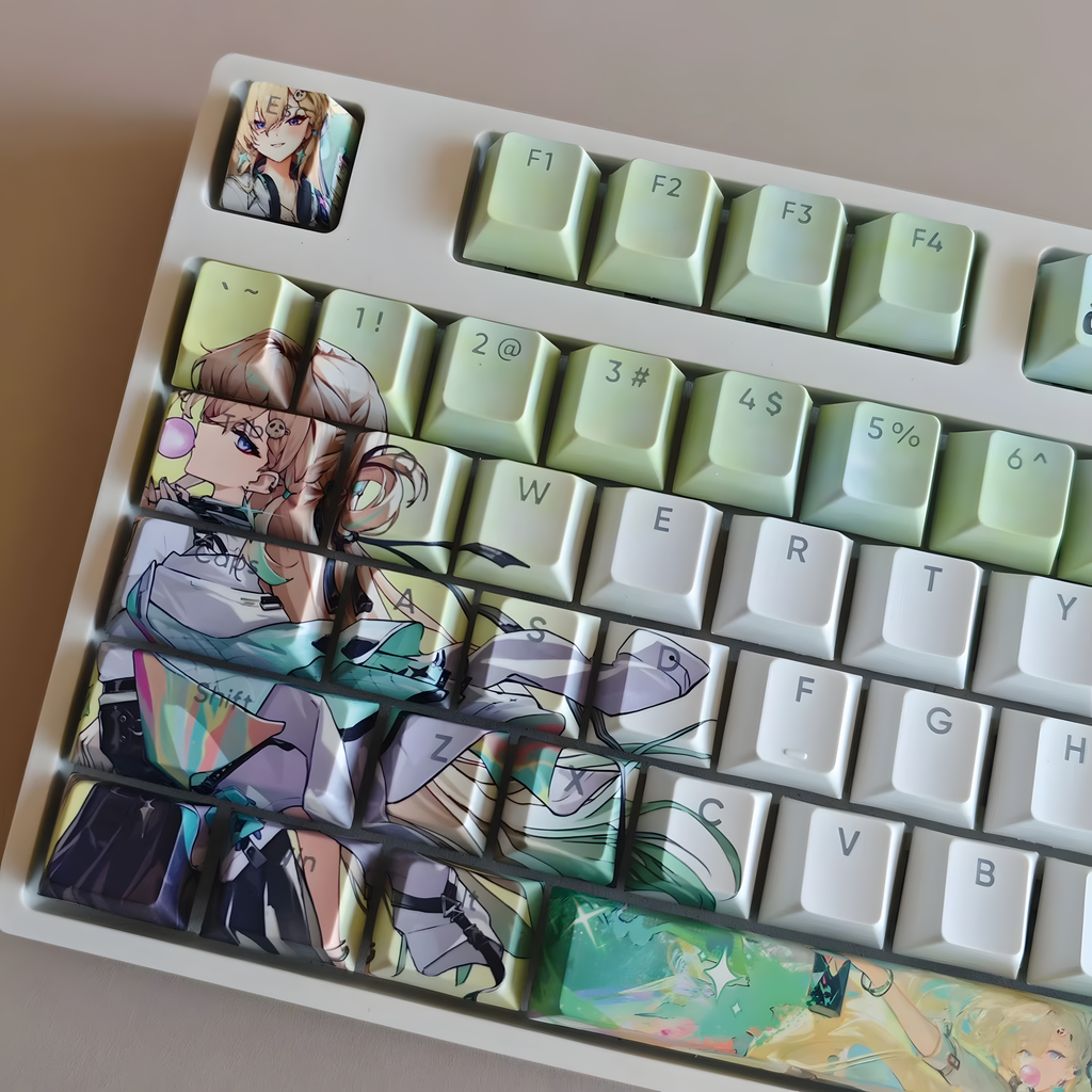 Lynae / Mornye / Chisa Wuthering Waves Keycaps Set – 122 Keys PBT Cherry Profile (Anime Keyboard Upgrade)