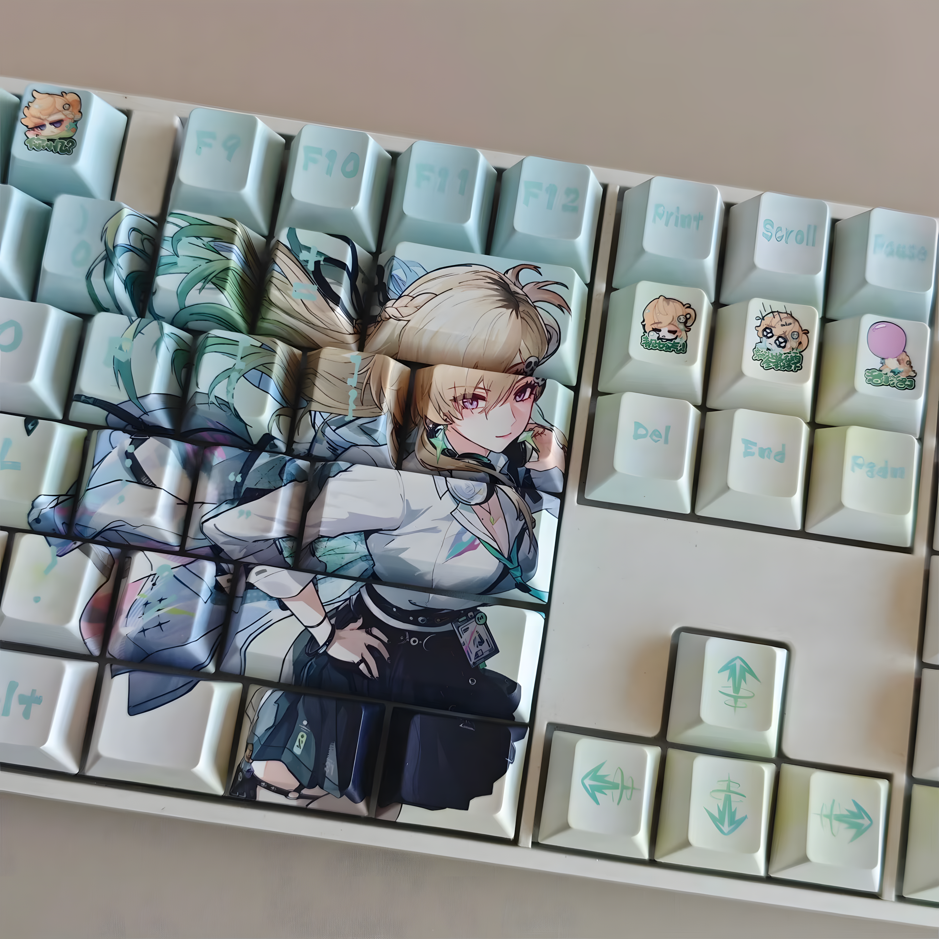 Lynae / Mornye / Chisa Wuthering Waves Keycaps Set – 122 Keys PBT Cherry Profile (Anime Keyboard Upgrade)