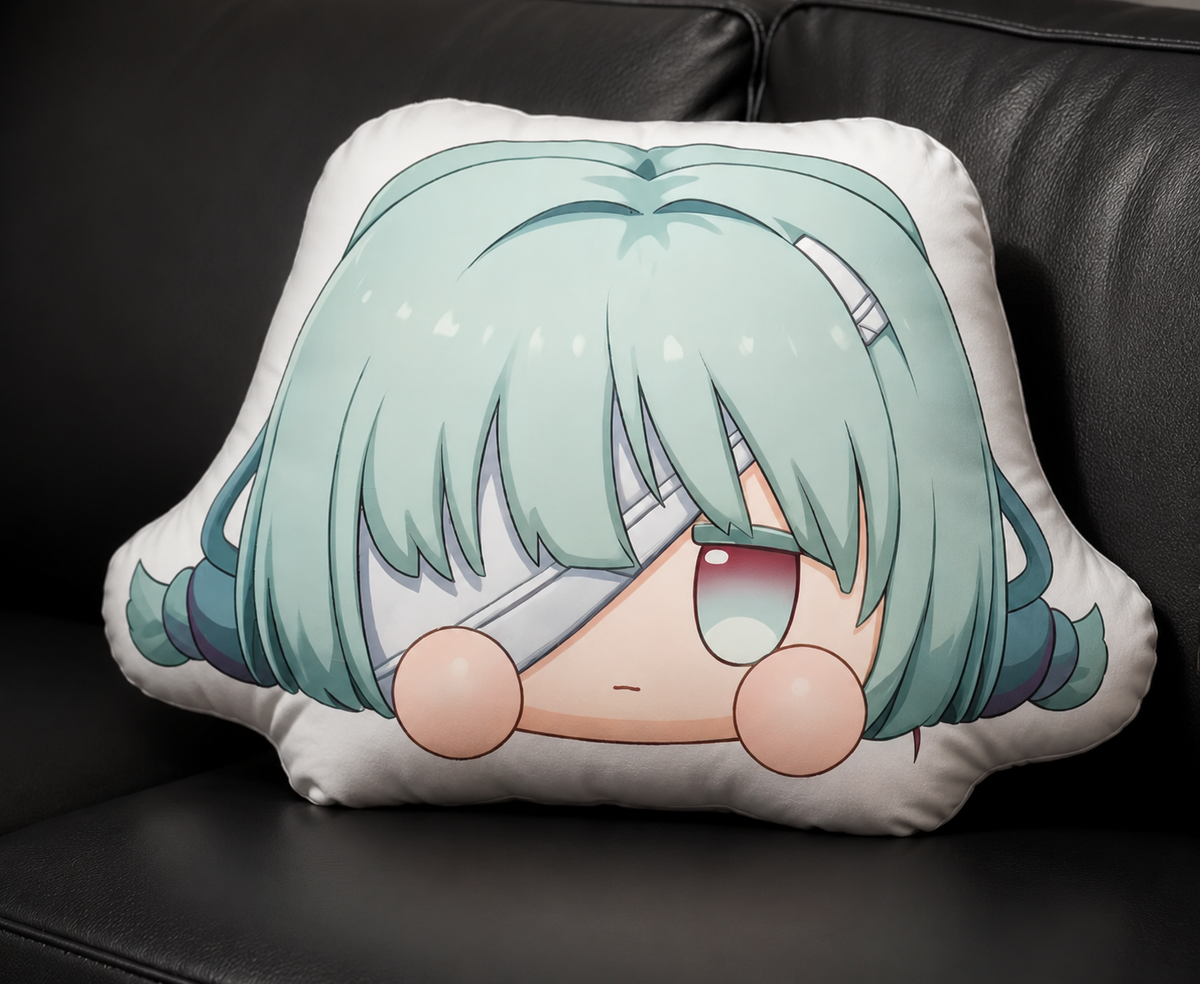 Wuthering Waves Chibi Anime Pillow – Irregular Shaped Cushion, Cute Plush Throw Pillow for Sofa, Bed & Gaming Setup