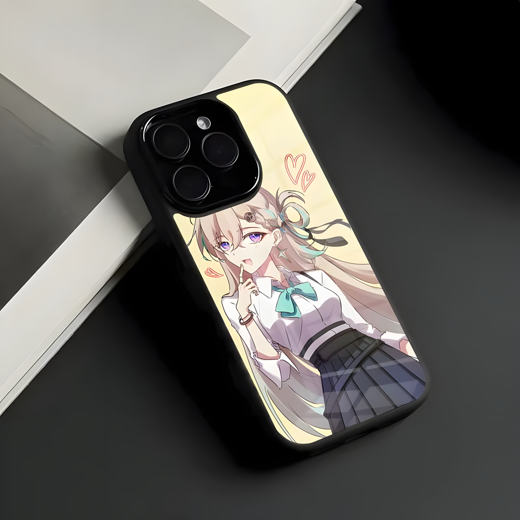 Wuthering Waves Lynae Phone Case – Aesthetic Anime Glass Cover | Shockproof Case for iPhone 12–17 Pro Max