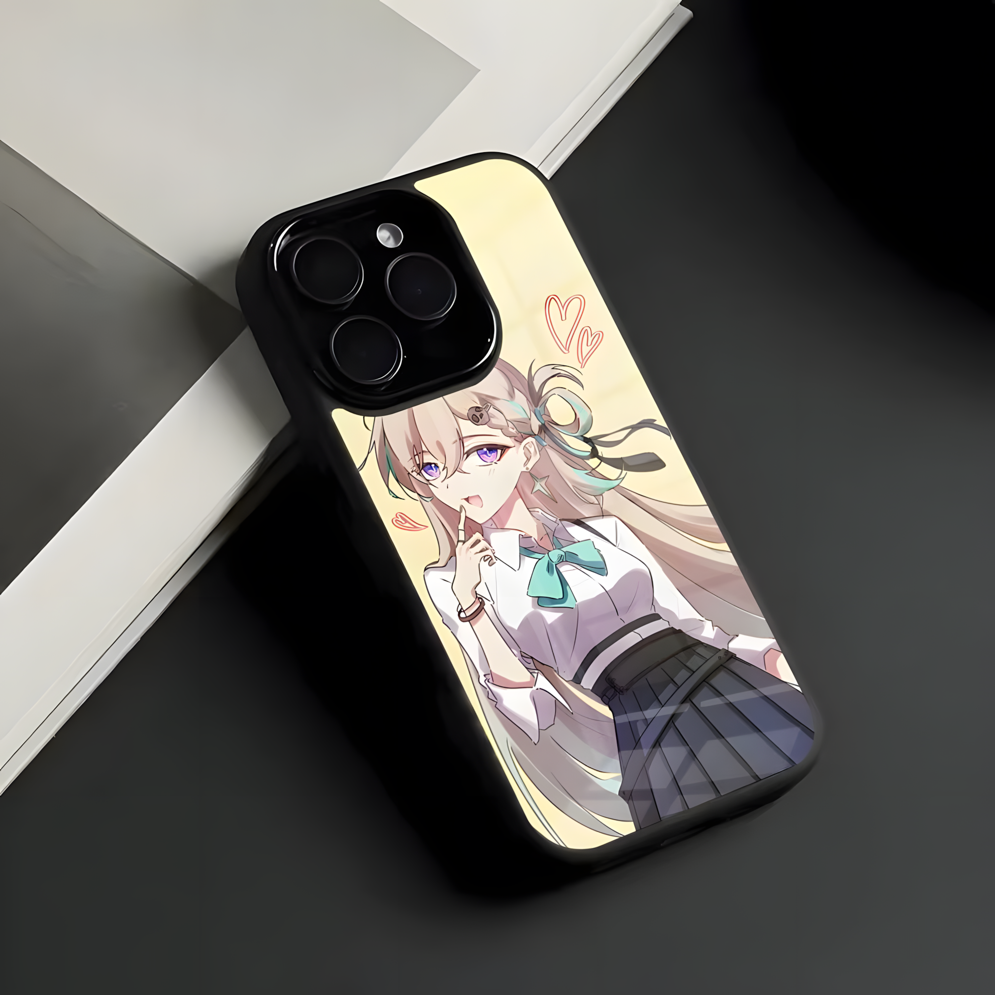 Wuthering Waves Lynae Phone Case – Aesthetic Anime Glass Cover | Shockproof Case for iPhone 12–17 Pro Max