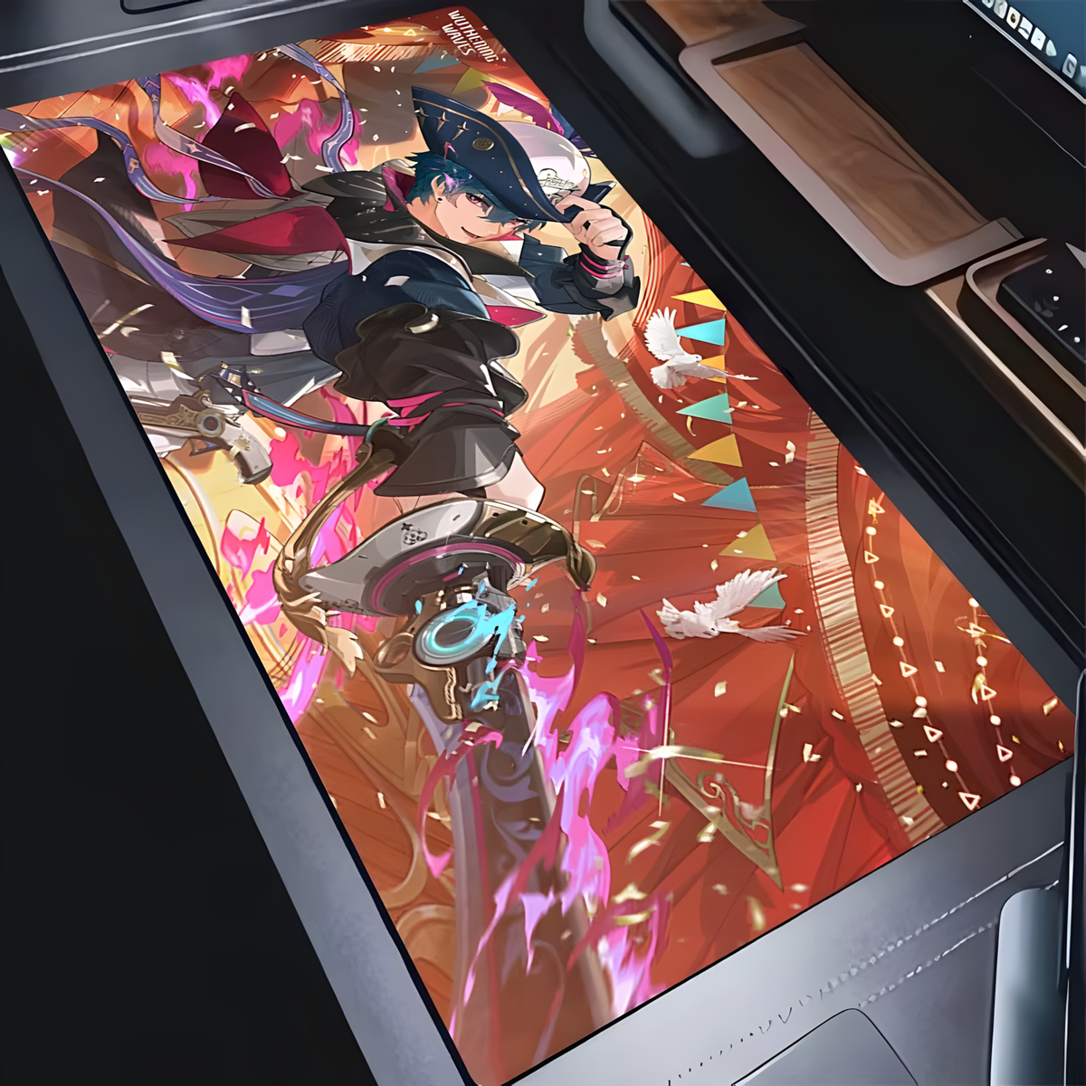 Wuthering Waves Brant Gaming Desk Mat – Large Anime Mouse Pad, Non-Slip Rubber Base, Extended Keyboard & Mouse Pad