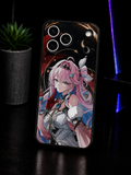 Wuthering Waves Denia anime iPhone case with pink character design glossy finish